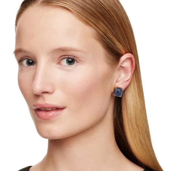 Tory Burch Jewelry - Tory Burch Blue Crystal Stud Earrings